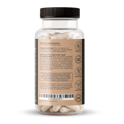 TruHeight Growth Capsules - Tall Nutrition for Natural Growth Supplement for Kids & Teens